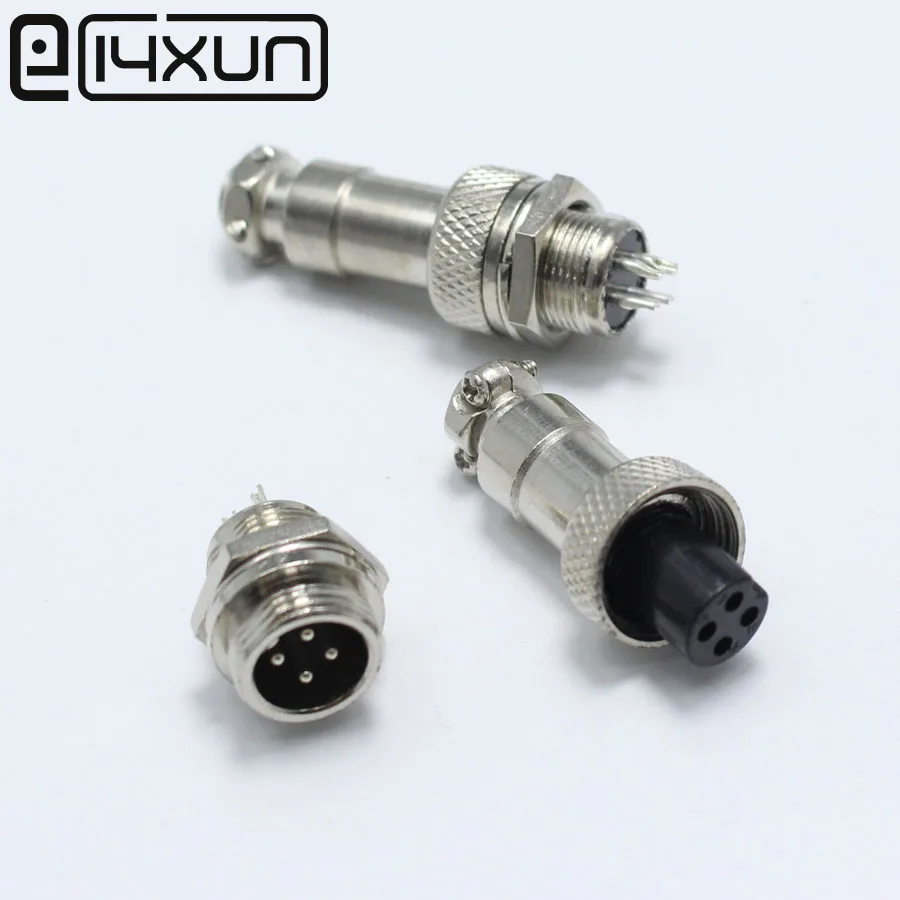 GX12-4 4 pin plug and socket 12 mm vis type Panneau Connecteur aviation
