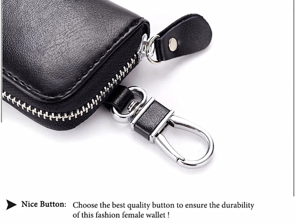 BISI GORO Luxury Key Holder Leather Key Organizer Men&Women Car Key Bag Fashion Housekeeper Key Holder Creative Gifts