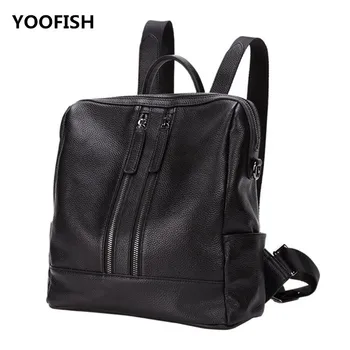 

Three colour Genuine Leather fashion Elegant atmosphere Black/Wine red/Dark blue Travel Bag Preppy Style handbag shoulder bag.