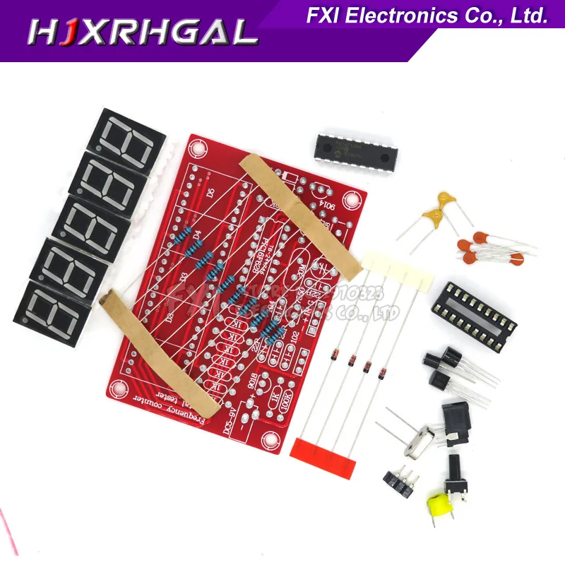 

DIY Kits 1Hz-50MHz Crystal Oscillator Frequency Counter Tester Meter Digital LED Tester Meter 80 X 53mm/3.15 X 2.09 inch PCB