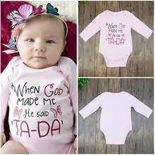 Cotton Kids Baby Boys Girls Warm Infant Long Sleeve Letters Jumpsuit Pink Bodysuit Cotton Clothes Outfits