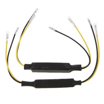 

2pcs Motorcycle LED Turn Signal Light Decoders Single Resistance Decoder Heat Resistant Lines