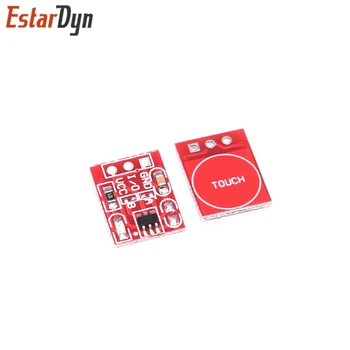 

500pcs NEW TTP223 Touch button Module Capacitor type Single Channel Self Locking Touch switch sensor (hong)