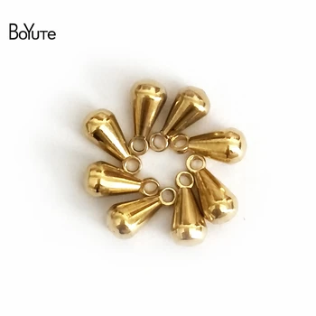 BoYuTe 물방울 비즈, 보석 제작용 금속 황동 비즈, 3*6mm, 3*7mm, 4*8mm, 100 개/로트