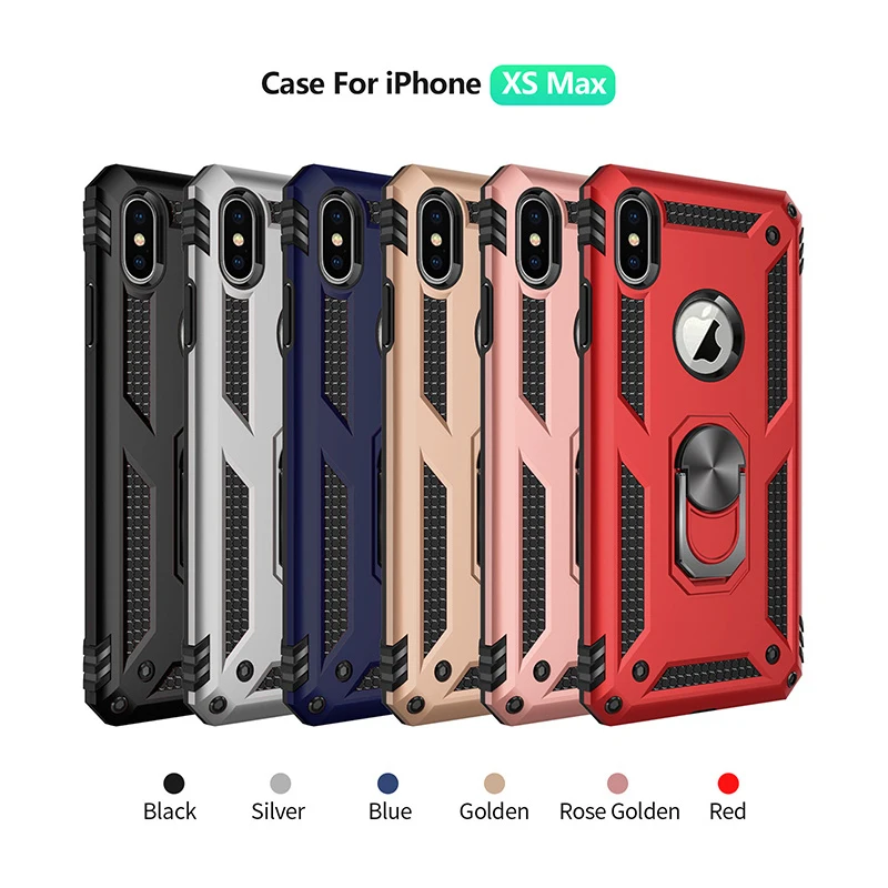 Роскошный Кронштейн кольцо держатель чехол для iPhone 6 S 7 8 Plus Бампер ТПУ X XS XR MAX