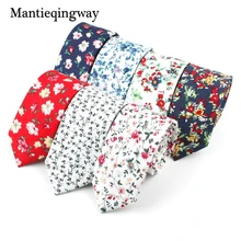 Mantieqingway 6 см Цветочные Печатные шеи галстуки для мужчин хлопок Ti тощий галстук тонкий галстук бизнес повседневный мужской галстук подарок
