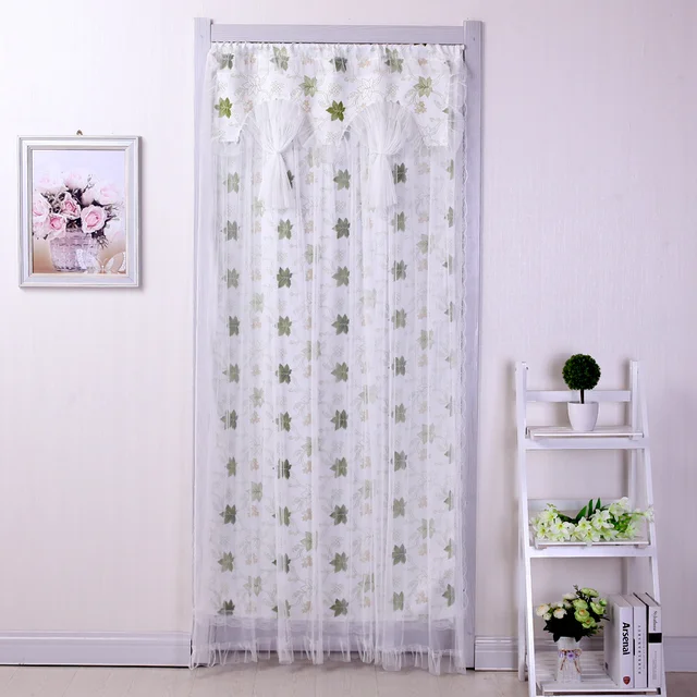 Happy Bear Double Layer Tulle Door Curtain Fabric Lace Cloth Door