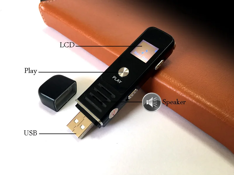 Горячий USB Цифровой диктофон+ lcd MP3-плеер+ без емкости с кармашком для карты Поддержка карты SK006