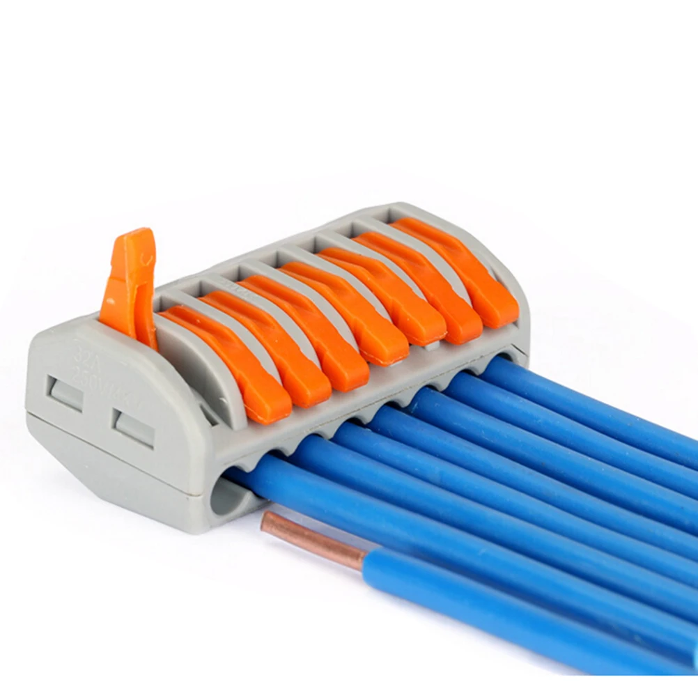 

10Pcs PCT-218 Universal Compact Wire Wiring Connector Connectors 8 pin Conductor Terminal Block With Lever