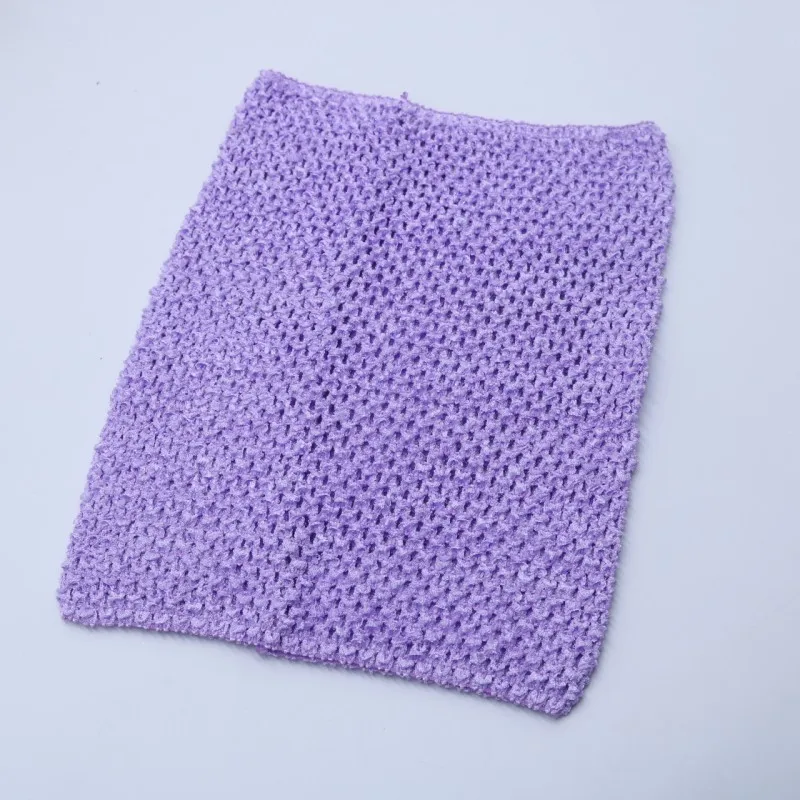 24X32 см тюль, ткань для юбки-пачки, вязанная катушка, вязанная крючком на груди, сделай сам, тюбик, подарок на день рождения, повязка на голову, юбка, Швейные аксессуары - Цвет: 10 light purple