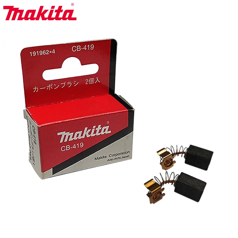 Original Makita Carbon Brushes 6x9x11.5mm for Electric Motors CB419