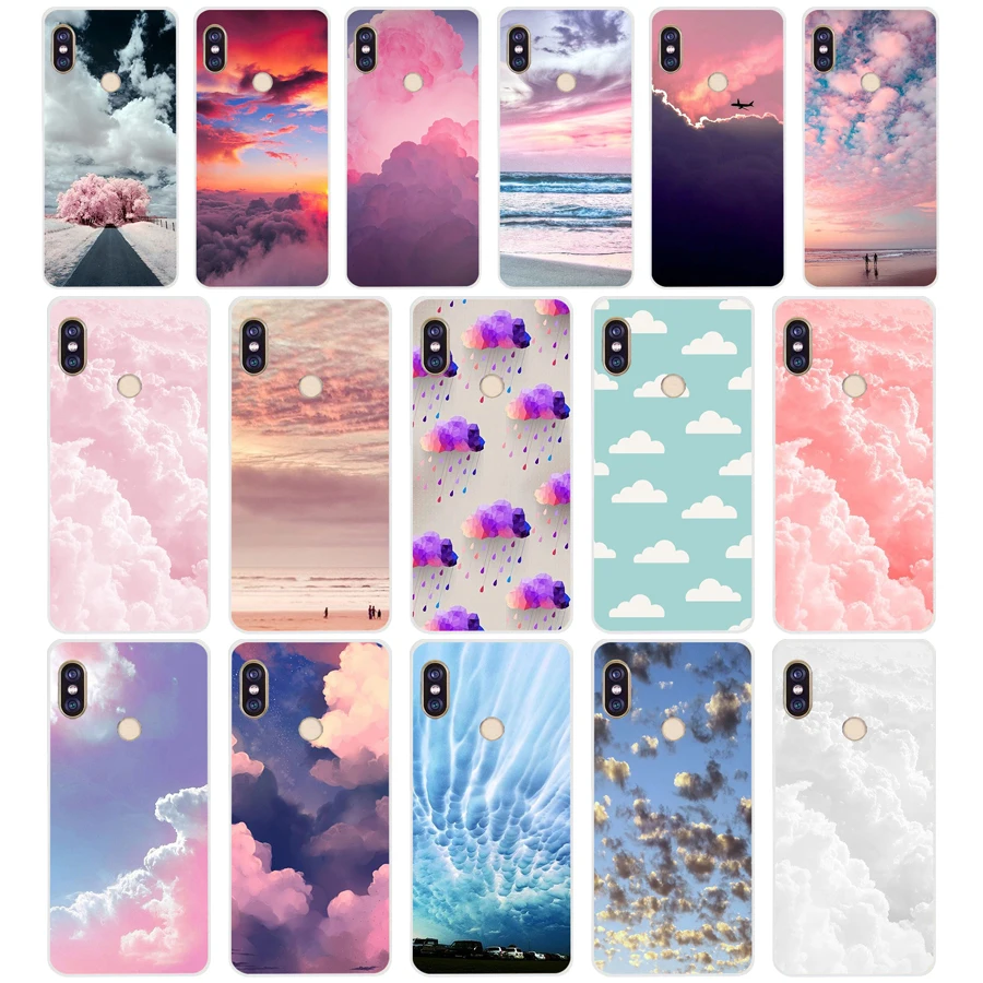 38AQ clouds on blue sky Soft Silicone Tpu Cover phone Case for xiaomi redmi 6 pro note 5 plus 4 4x mi 8 | Мобильные телефоны и