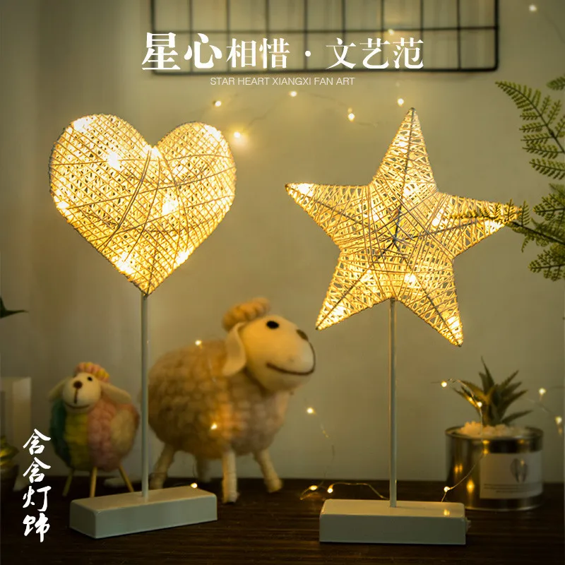 

Star lamp, night lamp, color room, hostel, soft girl, girl heart, decorative lamp, handmade love lamp, INS