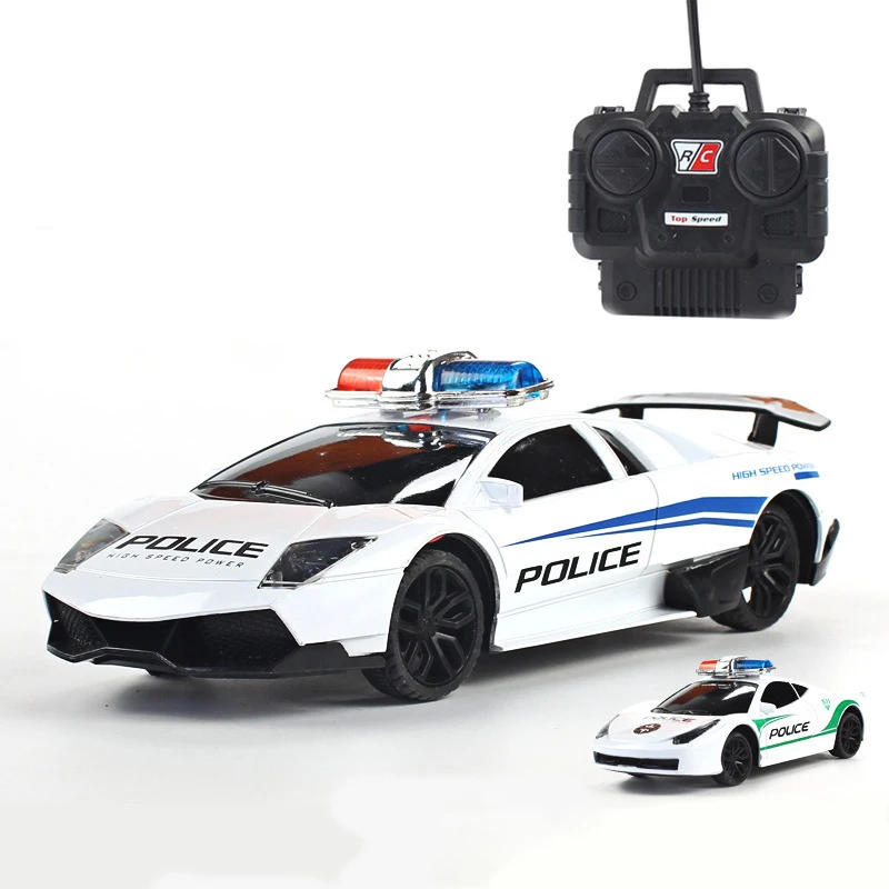 

1:24 Model Electric Police RC Cars 4 channels Remote Control Car Toys for Boys Racing Car with Light machines Gift Kids Children