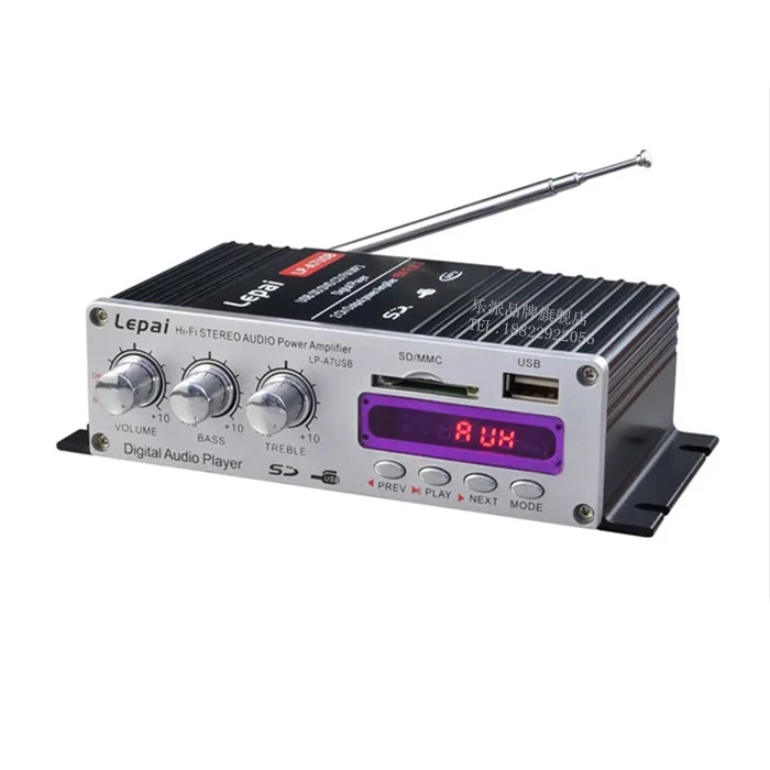 A7 USB Mini Super Bass Stereo Car Amplifier audio