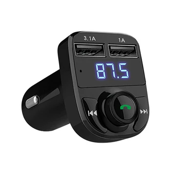 

VODOOL HY-82 Dual USB Car Bluetooth Hands-free MP3 Car Charger FM Transmitter Support USB Flash Disk/TF Card1G-32G