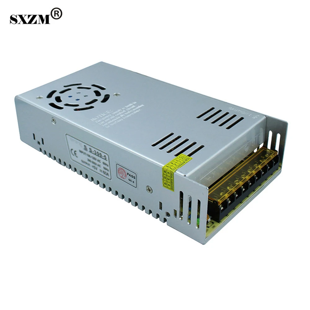 

AC110V/220V to DC5V 60A LED transformer 300W power supply with Switch for led strip light or indoor lamp RoHS CE