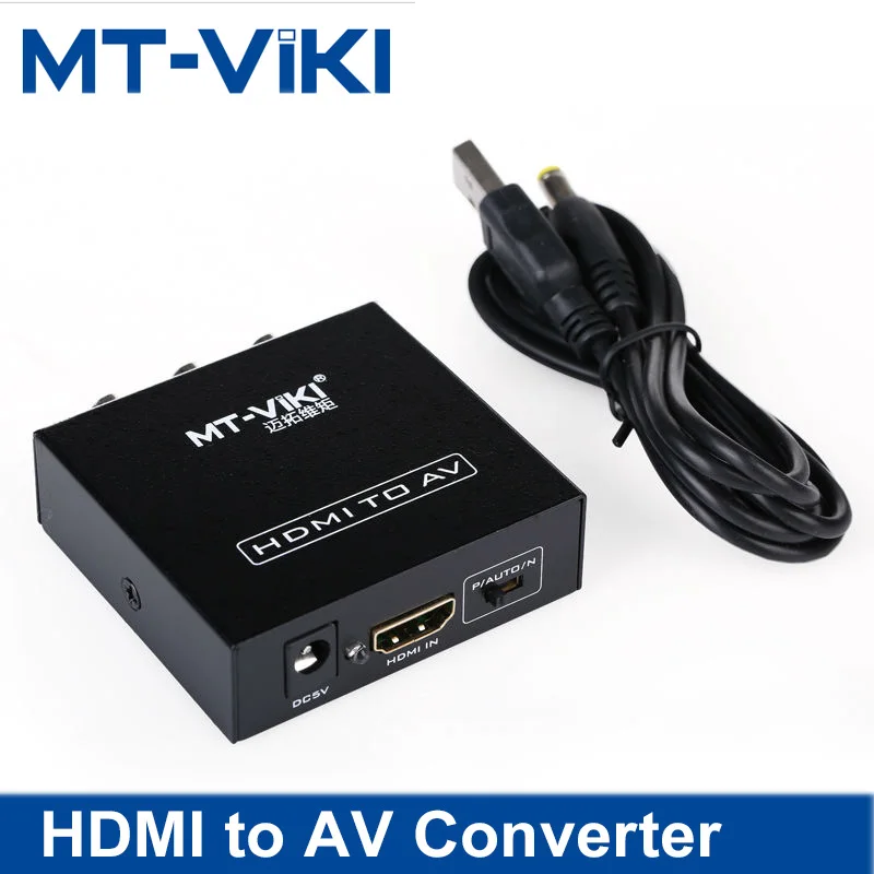

MT-Viki HDMI zu AV Converter Audio video synchronization Digital to Analog RCA Adapter Box High Quality Switcher MT-H-AV02