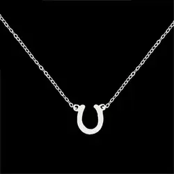 Wholesale 10piece Best Friend Gifts U Shaped Horseshoe Necklaces For Women Simple Vintage Jewelry Stainless Steel Bijoux Femme