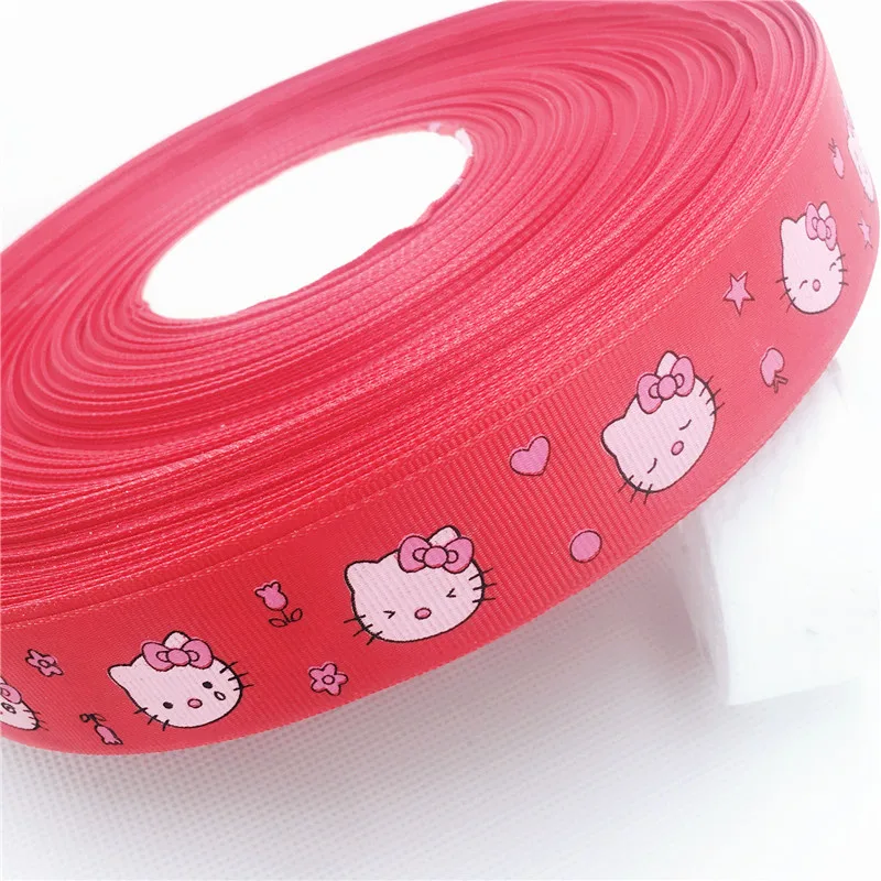 Aliexpress.com : Buy 1'' 25mm 5yards red color cartoon cute hello kitty ...