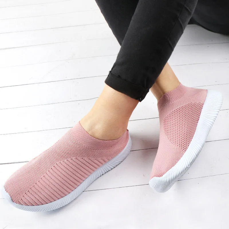 Women's Wonderful Knitted Flat Shoe-Model6