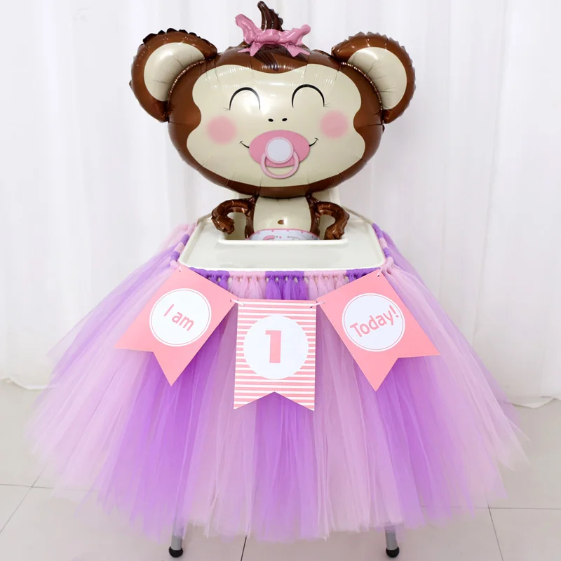RUBIHOME Tulle Table Skirt DIY Tableware Skirts For Wedding Birthday Decoration Baby Shower Favors Party Home Textile