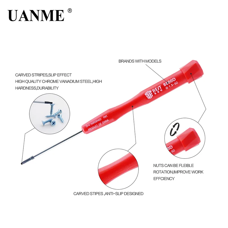 UANME 10 Piece Precision Screwdriver Set For Cell Mobile Phone Samsung Tablet PC Laptop Repair Multi Opening Tools Kit