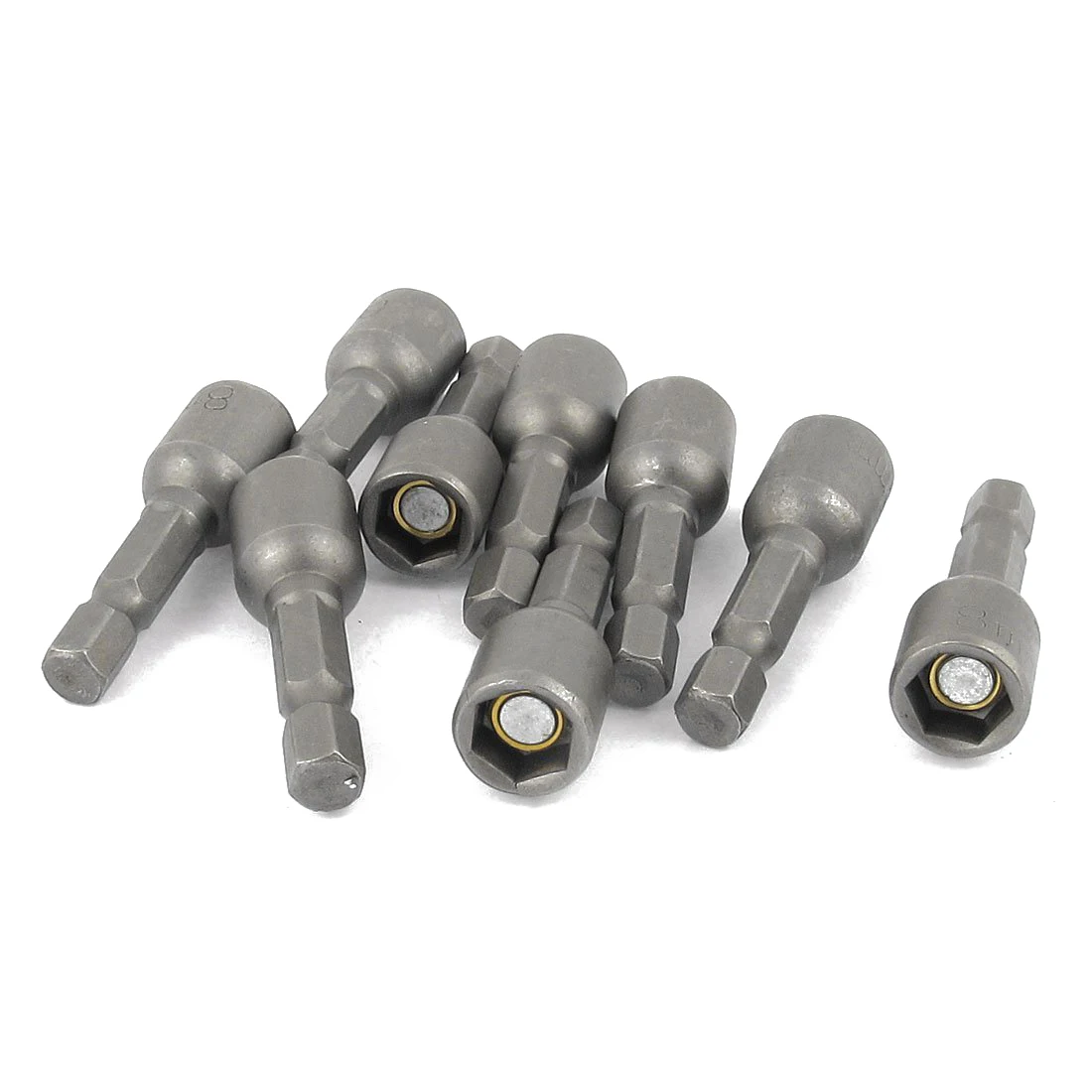 

Magnetic Nut Driver Set 8mm 5/16" Socket Adapter Hex Drill Bit 9 Pcs