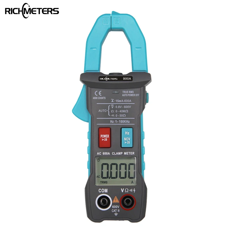 

RM900A Clamp Meter Surge Inrush Current 4000 counts True-RMS AC/DC Voltage NCV Resistance Auto Range Flash light