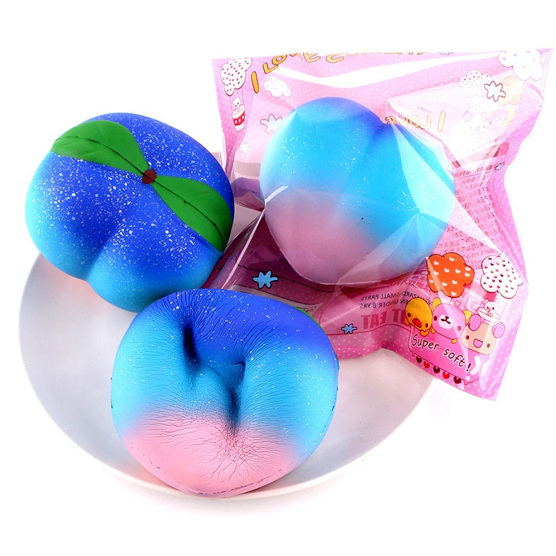 Lovely Galaxy Deer Cream Scented Squishy Slow Rising Squeeze Strap Kids Toy Gift