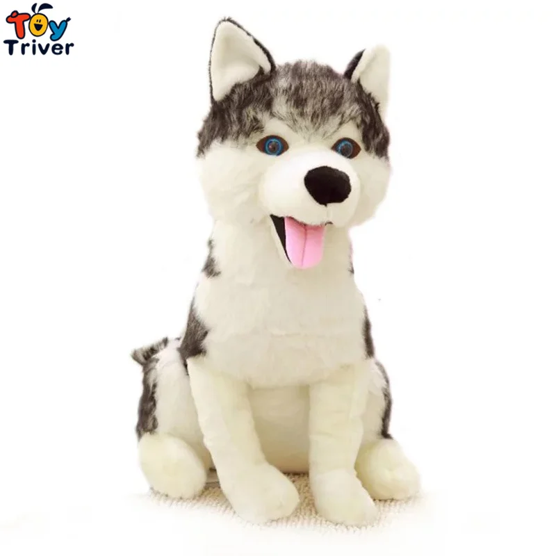 

Quality Plush Simulation Wolf Dog Toy Stuffed Animal Doll Kids Baby Dog Lover Friend Birthday Gift Present Home Shop Deco Triver
