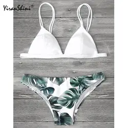 YIRANSHINI Лидер продаж сексуальные бразильские комплект бикини Плавание одежда Для женщин пляжные ванный комплект печатных Push Up Biquinis Feminino 2018