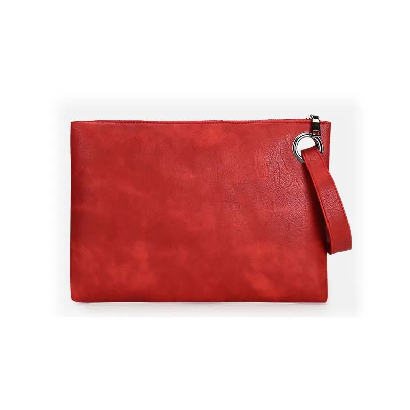 Простые Модные женские туфли сумки сплошной цвет дизайнер клатч кожа Сумка-конверт Bolsa Feminina Сумки на ремешках для женщин клатч - Цвет: red