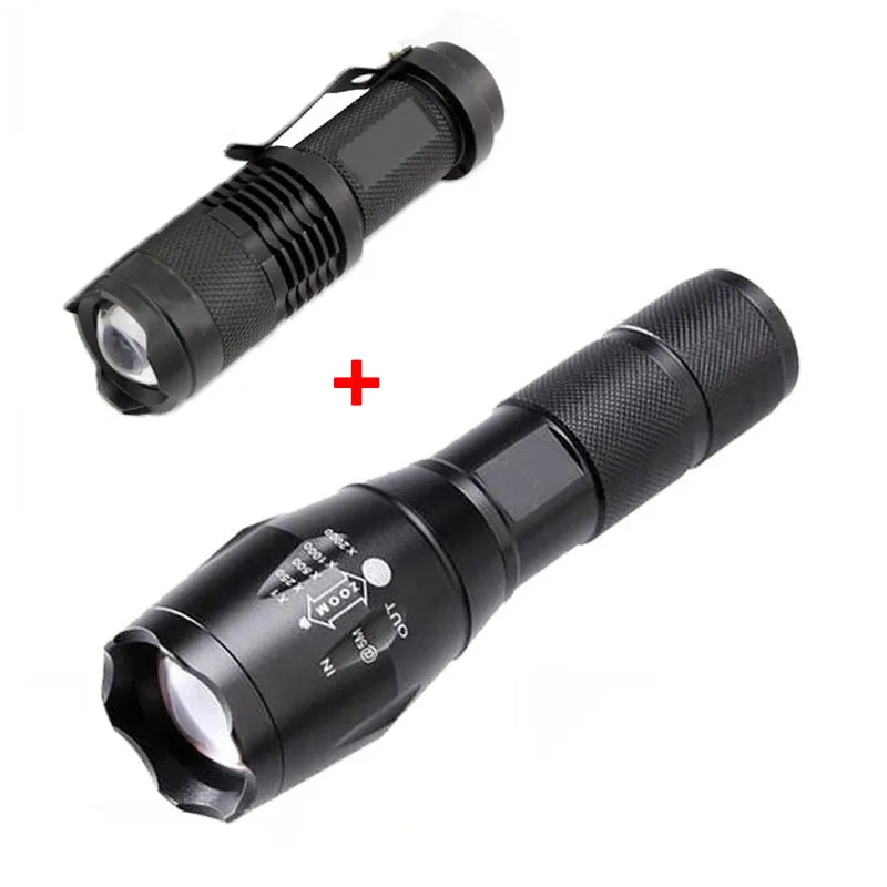 

z20 LED tactical flashlight torch XML-T6/Q5 Zoomable flashlight self defense portable lantern adjustable for camping