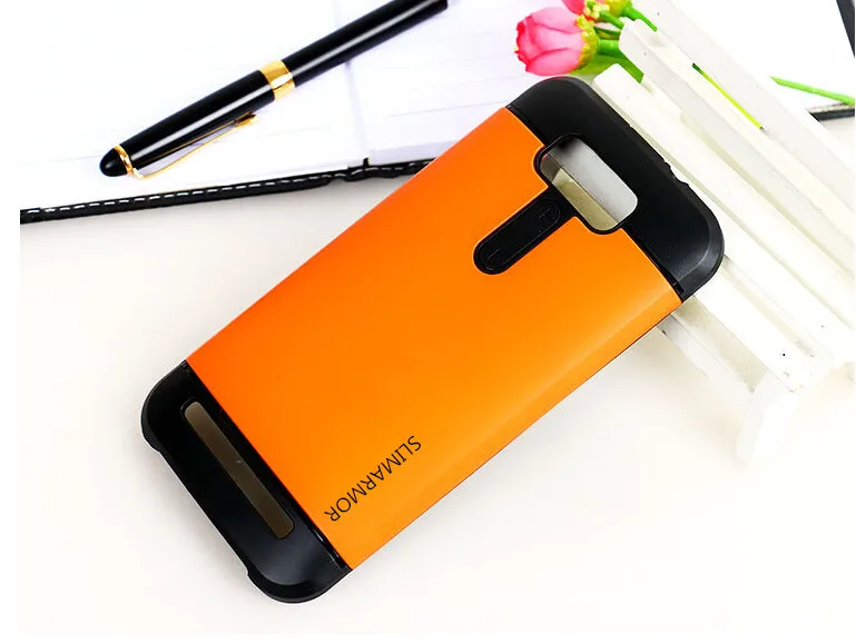 Для asus zenfone selfie ZD551KL 5," дюймовый чехол. Роскошный PC и TPU силиконовый чехол для asus zenfone selfie 5,5" 4G чехол для телефона s - Цвет: orange