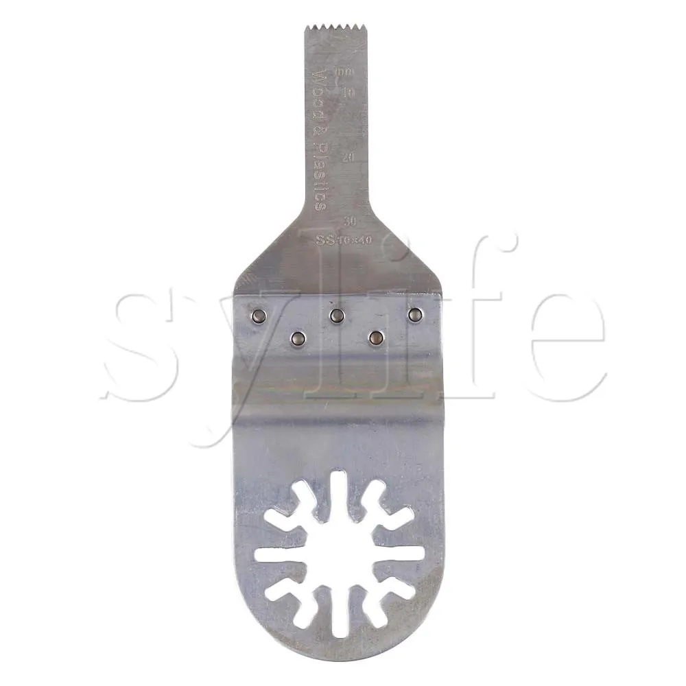 10x40mm Silver Stainless Steel Extra Long Oscillating Saw Blade Universal Fit Multi Tools in