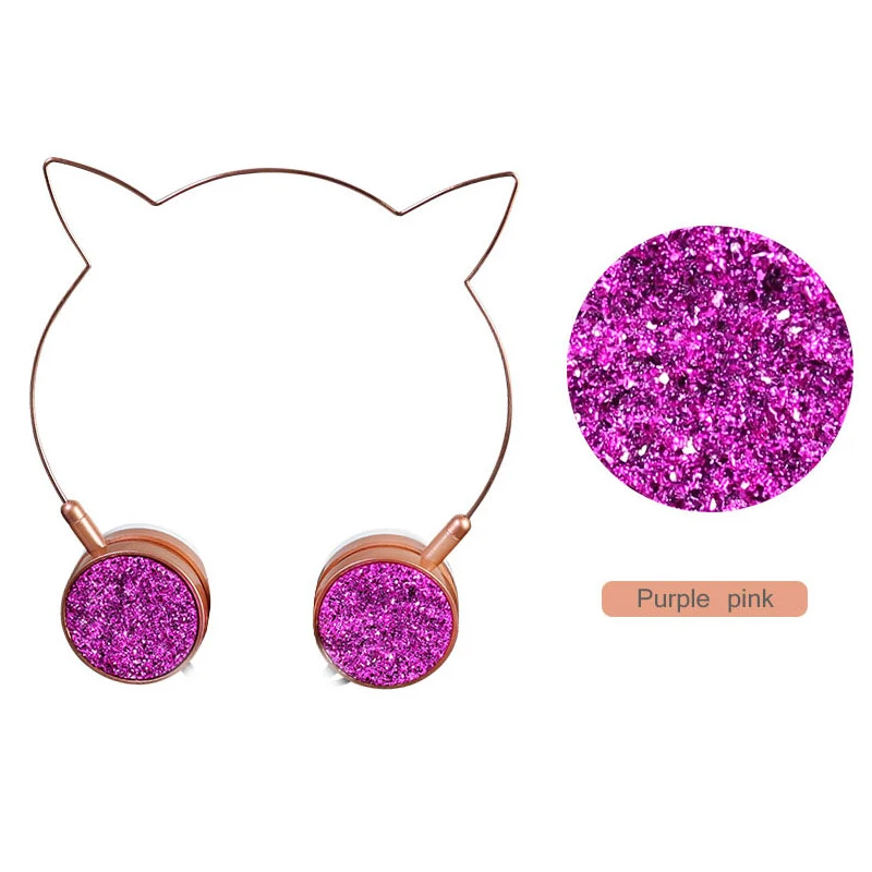 Cute Cat ears headphones with mic headset For IPhone xiaomi Samsung Android Smartphone CP notebook Children headphone