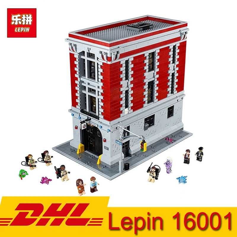 

LEPIN 16001 4705Pcs Ghostbusters Firehouse Headquarters Model Building Block Bricks Children Toy Compatible LegoING 75827