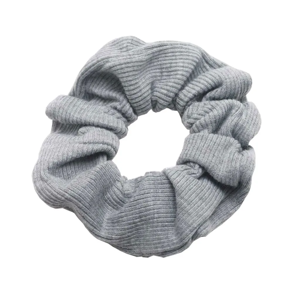 Big Classic Hair Scrunchies Solid Color Soft Fabric Ponytail Holder Ring Elastic Hair Tie For Women & Girl Hair Accessory