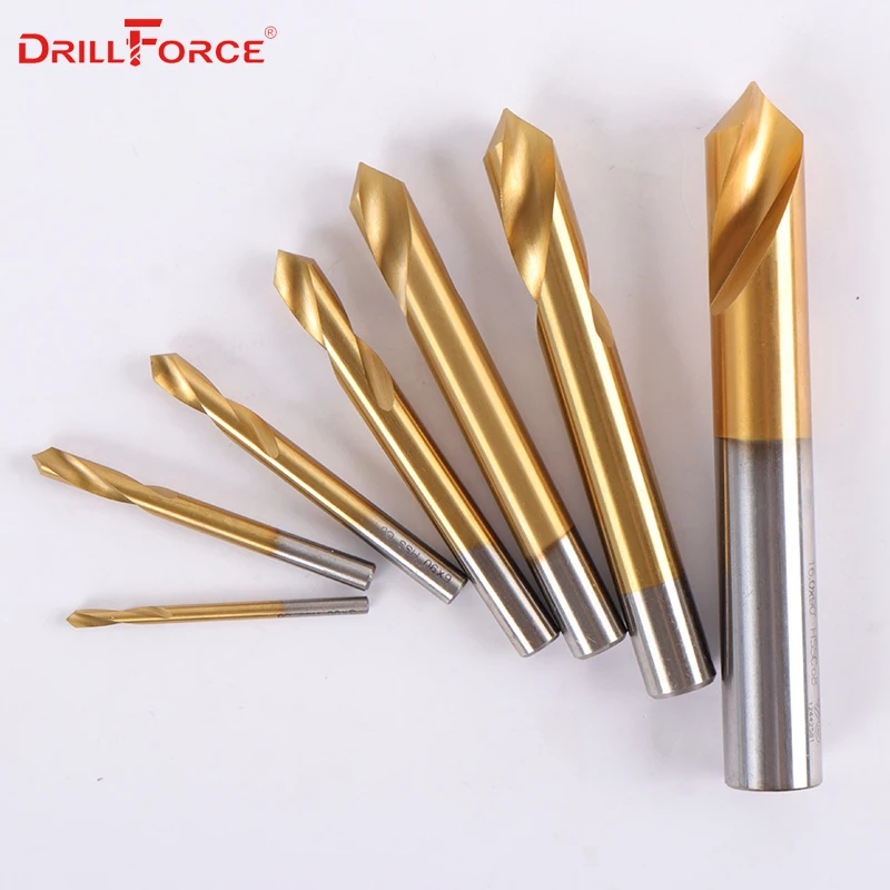 90 Derajat HSS Countersink Talang Bor Bit Center Spotting Titanium Kobalt Drill Bit 3/4/5/6/8/10