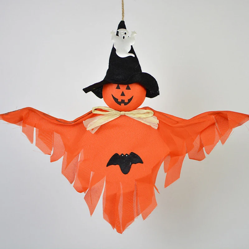 1x Halloween Scary Props Garland Pumpkin Spider Hanging Ghost Paper Party Decor 3 Colors