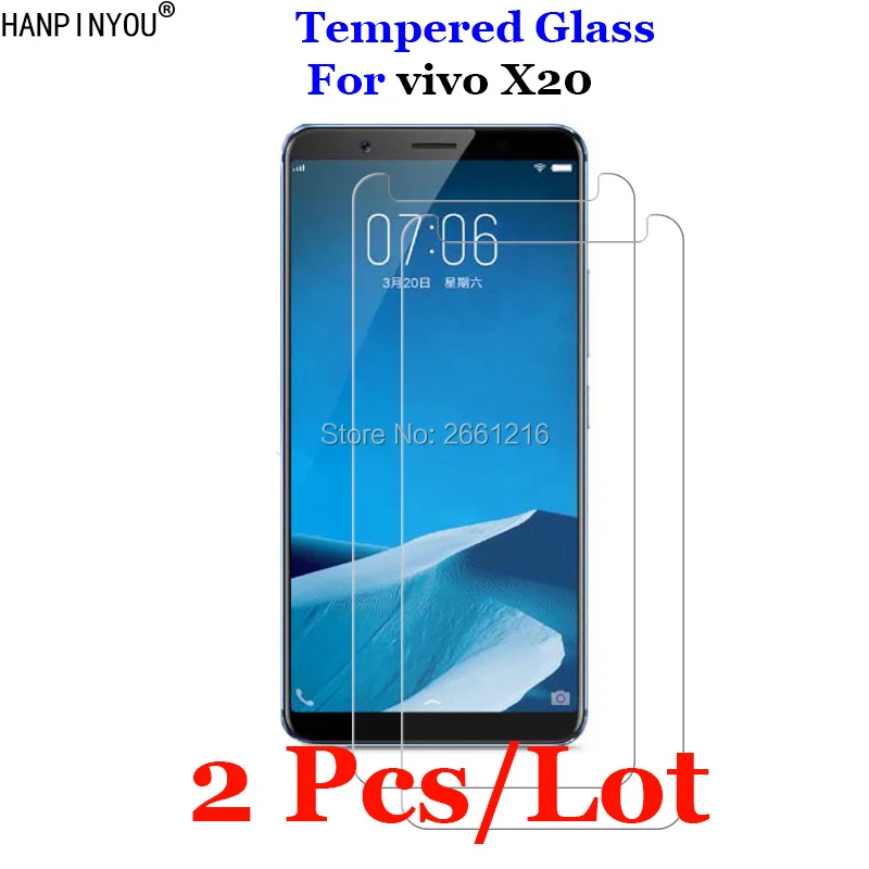 2 шт./лот для vivo X20 переднее жесткое закаленное стекло 9H 2.5D Премиум Защитная пленка