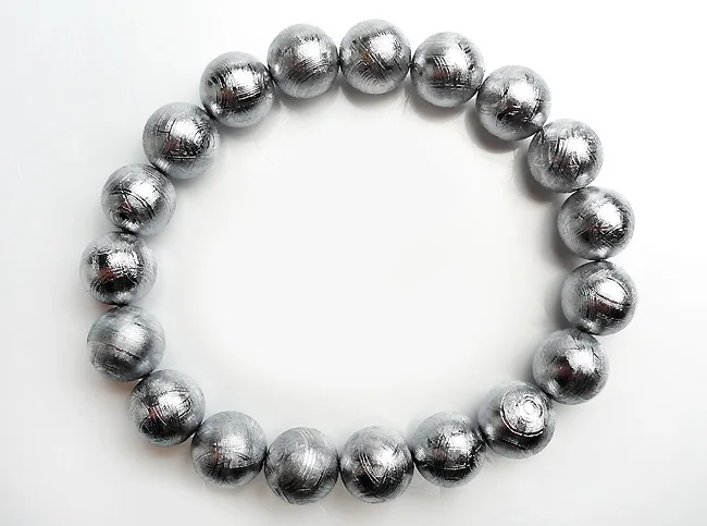 10 мм из натурального железа Gibeon метеорит молдавит эластичные браслеты Очаровательные мощные женские мужские ювелирные изделия круглые бусины
