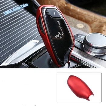 

Lapetus Auto Styling Head Gear Shift Knob Frame Cover Trim Red Carbon Fiber Style / Plastic Fit For BMW X3 G01 2018 2019 2020