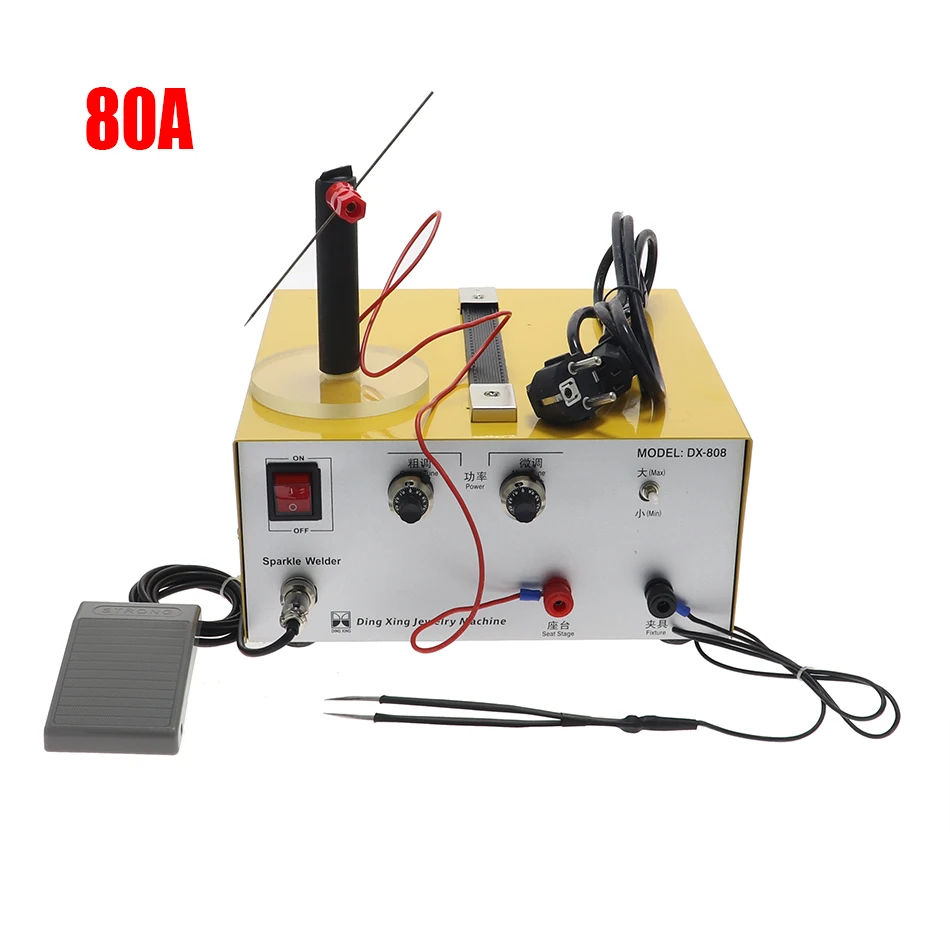 Высокомощный лазерный точечный сварочный аппарат DX 80A фотосенсорный с ювелирным