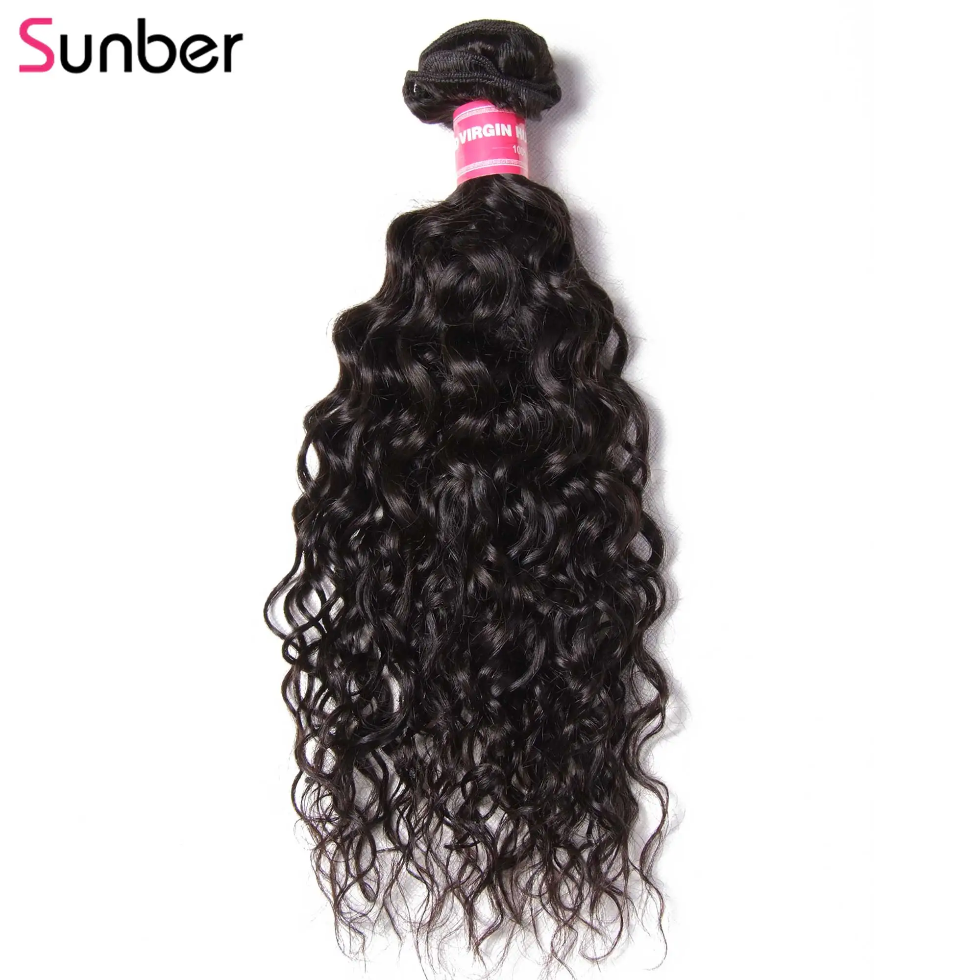 Sunber Hair, волнистые волосы, пряди, с закрытием, волосы ткет, 10-26 дюймов, человеческие волосы Briazlian, 3/4 пряди, с закрытием, волосы remy