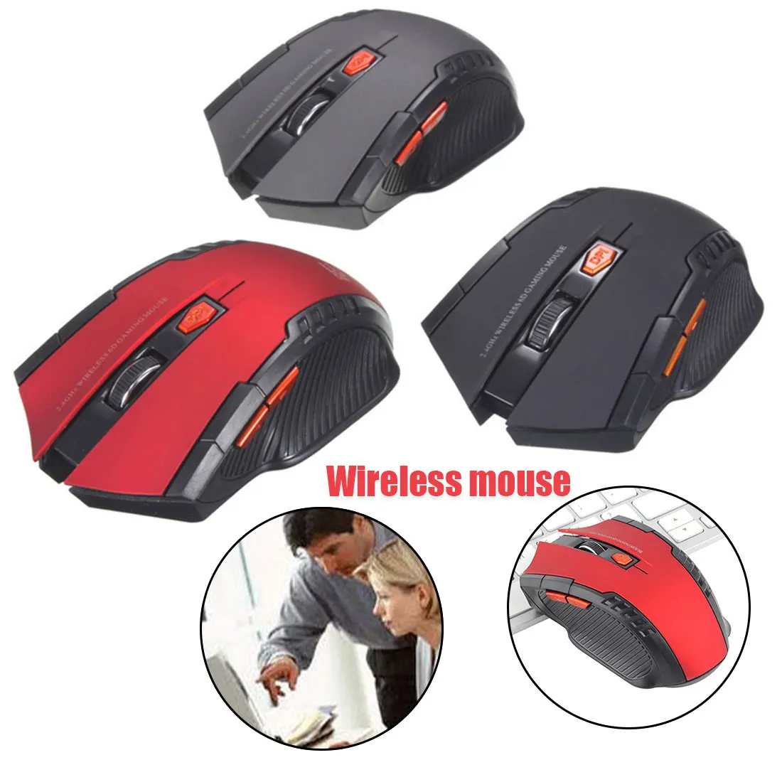

For PC Gaming Laptops 2.4GHz Wireless Optical Mouse Gamer New Game Wireless Mice with USB Receiver Mause