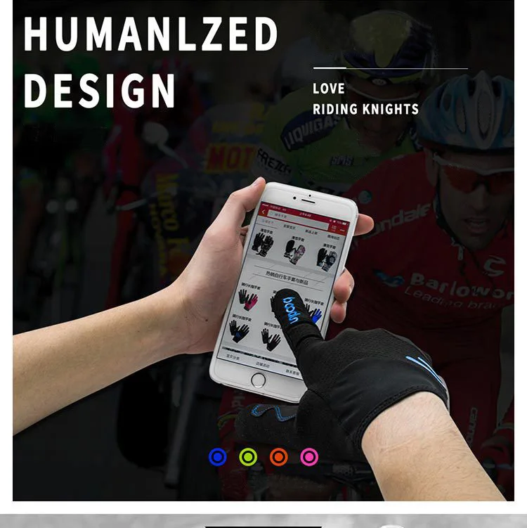 Boodun велосипедные перчатки полный палец Сенсорный экран лайкра для мужчин и женщин MTB дышащие велосипедные перчатки летние солнцезащитные перчатки велосипедные перчатки варежки