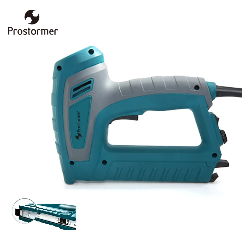 

Prostormer Electric Stapler Nail GunTacker 20pcs/min 220V Nail Gun Tacker Power Tools for Frame Woodworking