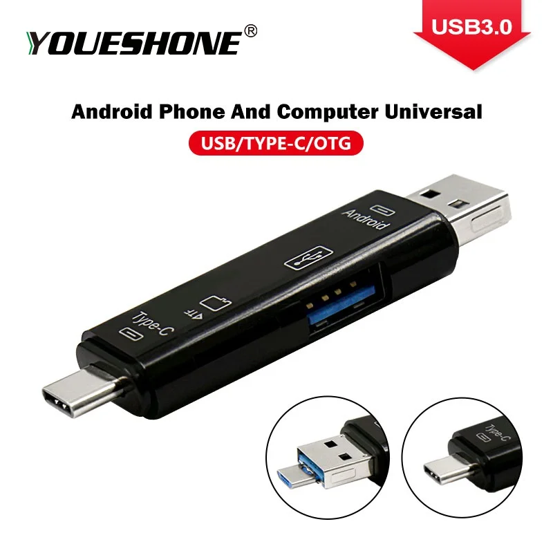 Все в 1 Usb 3,0 кард-ридер высокоскоростной SD TF Micro SD кард-ридер Тип C USB C Micro USB память OTG кард-ридер